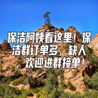 保洁阿姨看这里！保洁群订单多，缺人，欢迎进群接单！