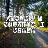 大量要保洁员！保洁群每天订单多，工资日结现结